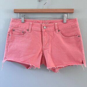 American Eagle pink raw-hem shorts